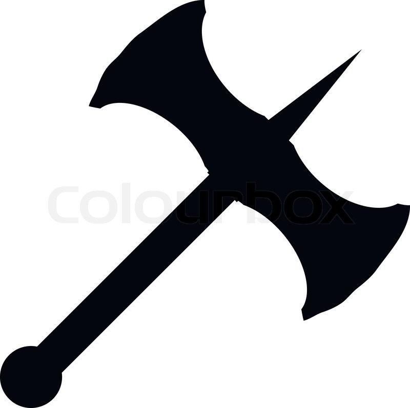 Axe clipart silhouette. Viking at getdrawings com