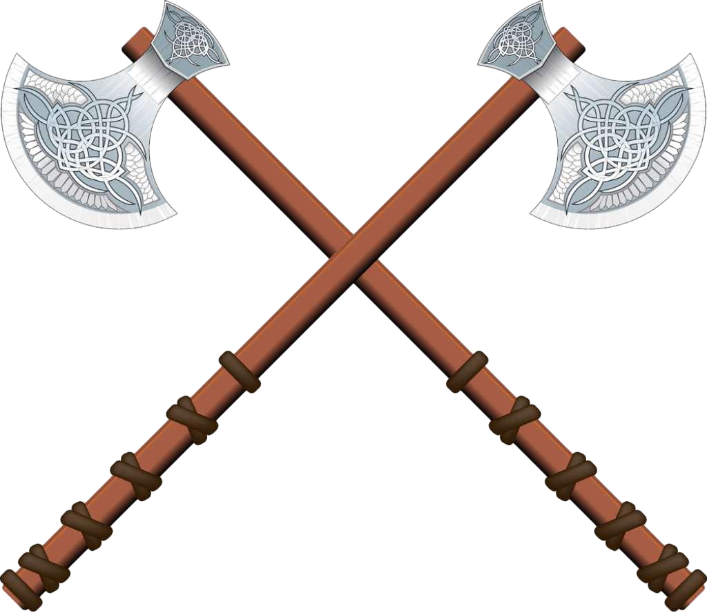 Axe clipart two. Celts illustration axes cross