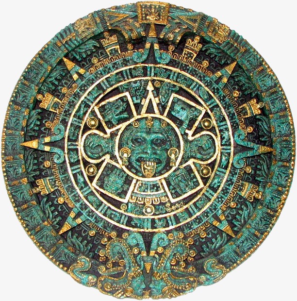 Aztec clipart aztec calendar. Ancient exquisite dishes round
