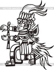 aztec clipart aztec god