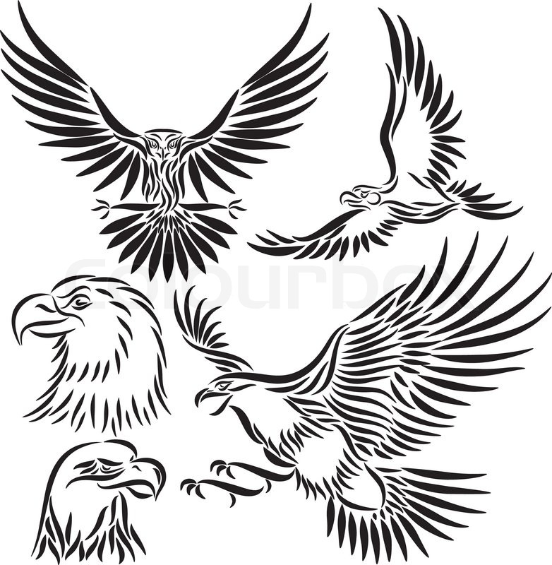 Aztec clipart bird. Eagle drawing at getdrawings