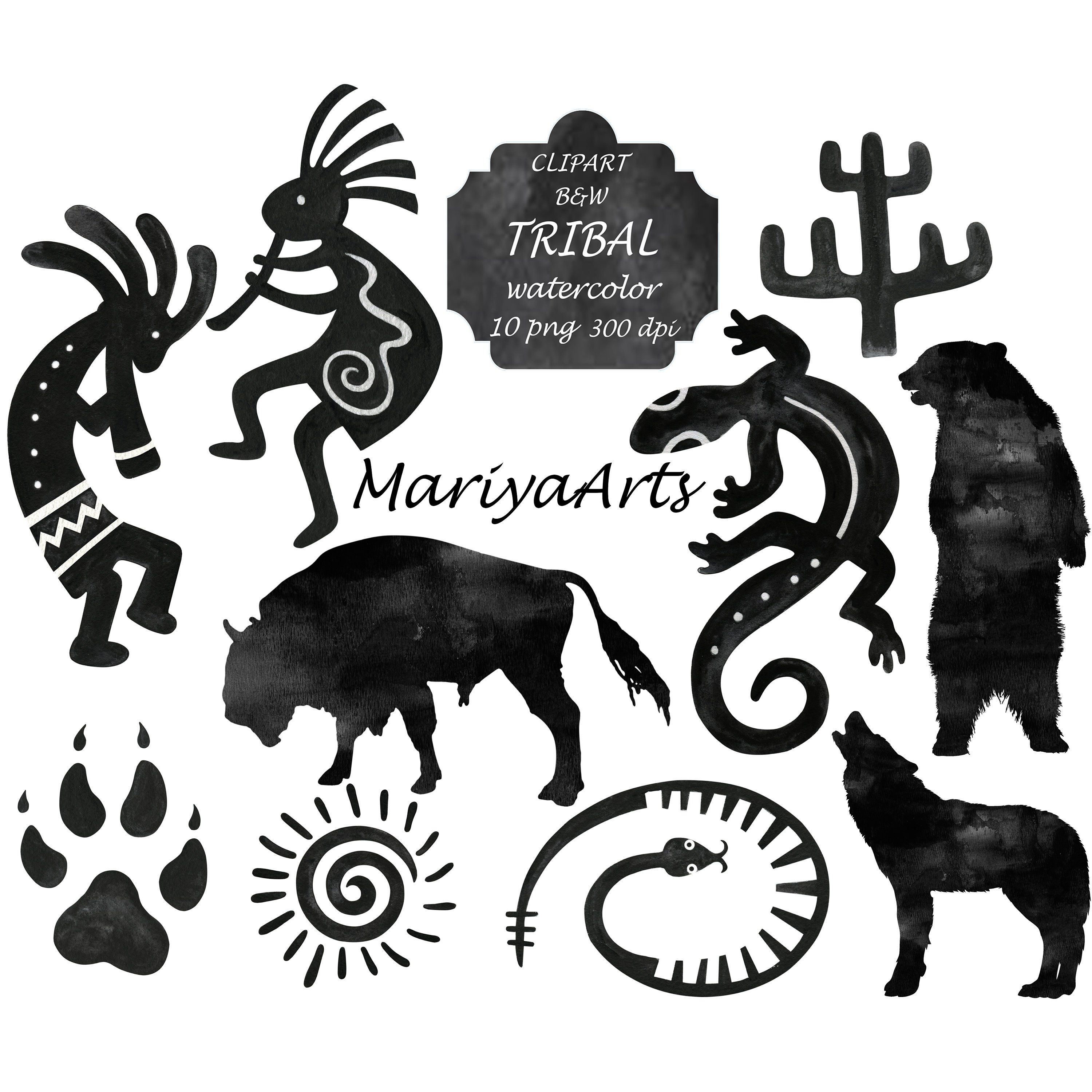 Indian clipart tribal. Native americans ethnic symbols