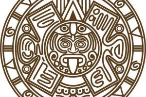 Calendar portal . Aztec clipart calender