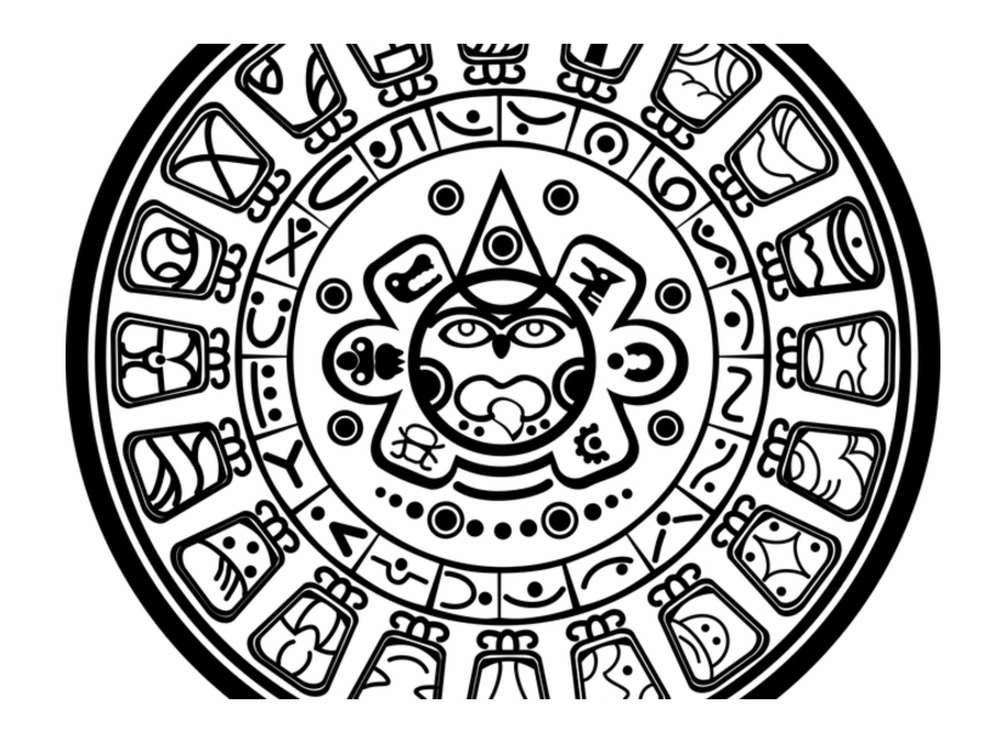 Simbolo maya png calendar. Aztec clipart calender