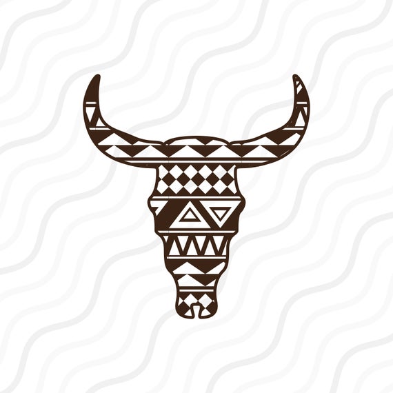 aztec clipart cow skull