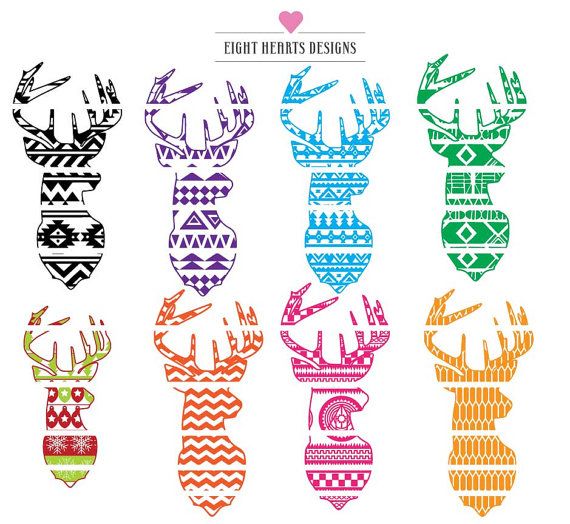 aztec clipart deer head