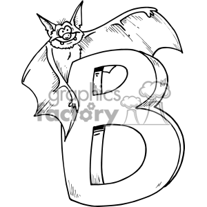b clipart black and white