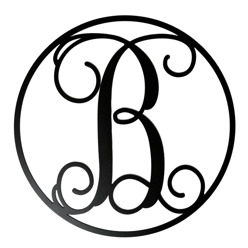 b clipart circle monogram