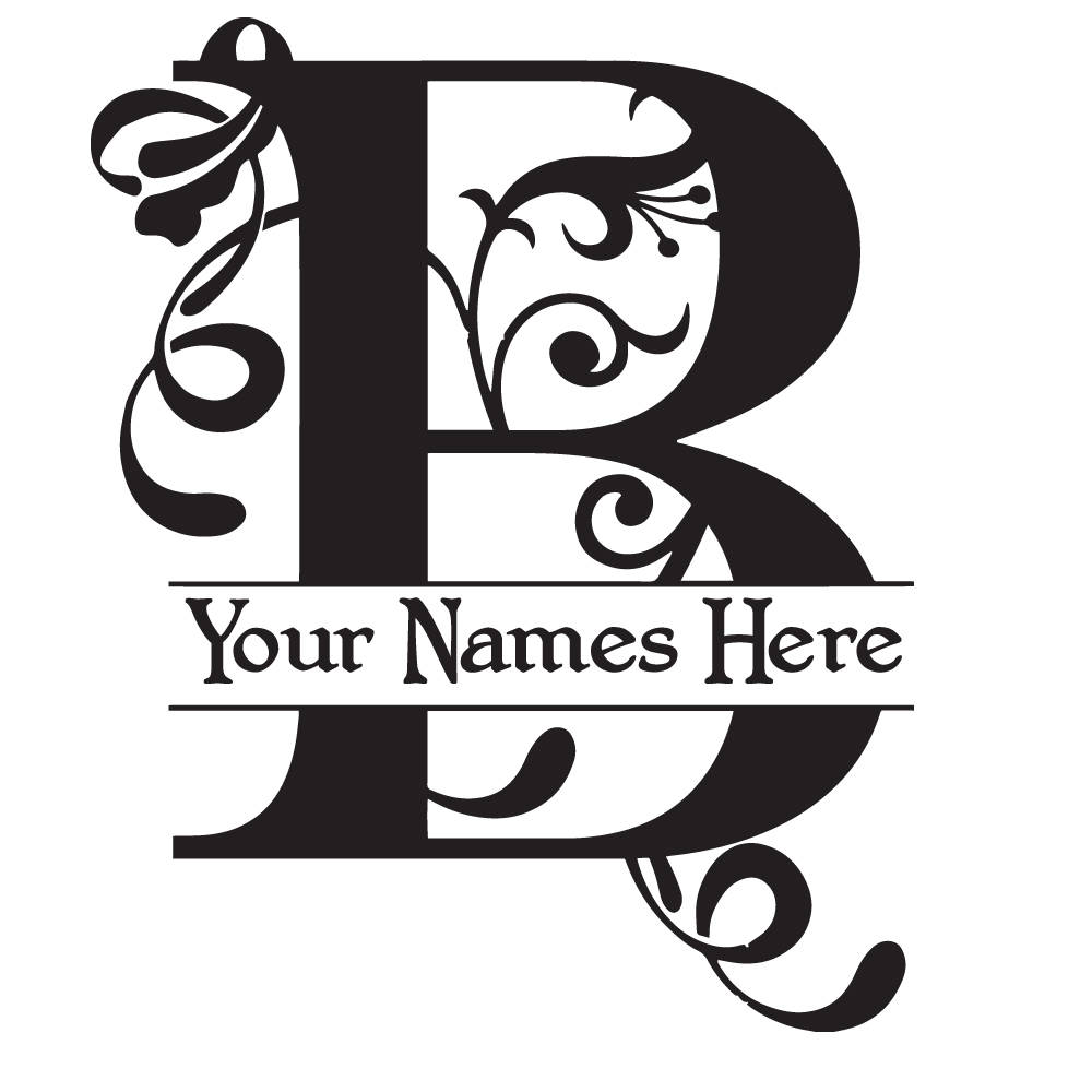 b clipart monogram