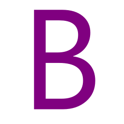b clipart purple