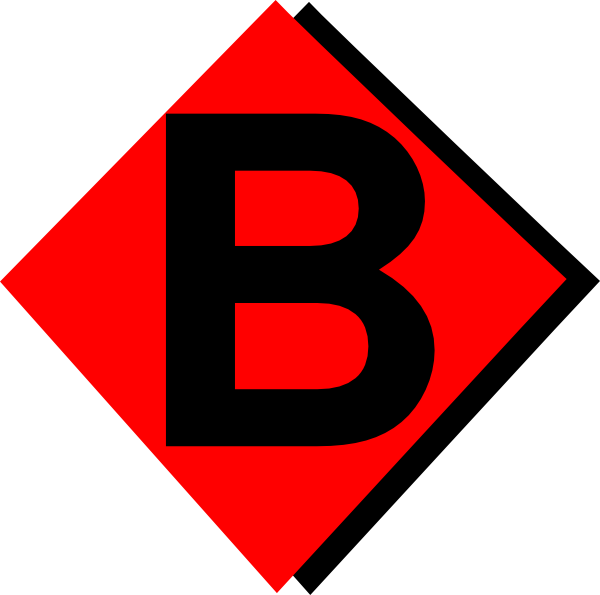 b clipart red
