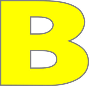 b clipart yellow