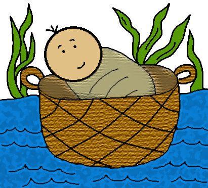 moses clipart basket