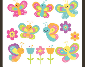 babies clipart butterfly