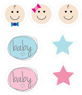 Cutest baby shower graphics. Babies clipart easy