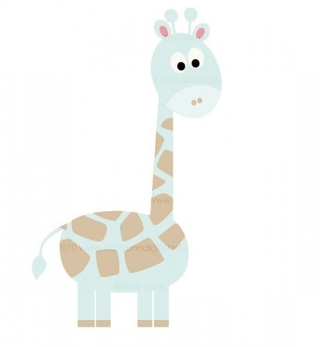 Giraffe clipart blue. Image of baby clipartoons