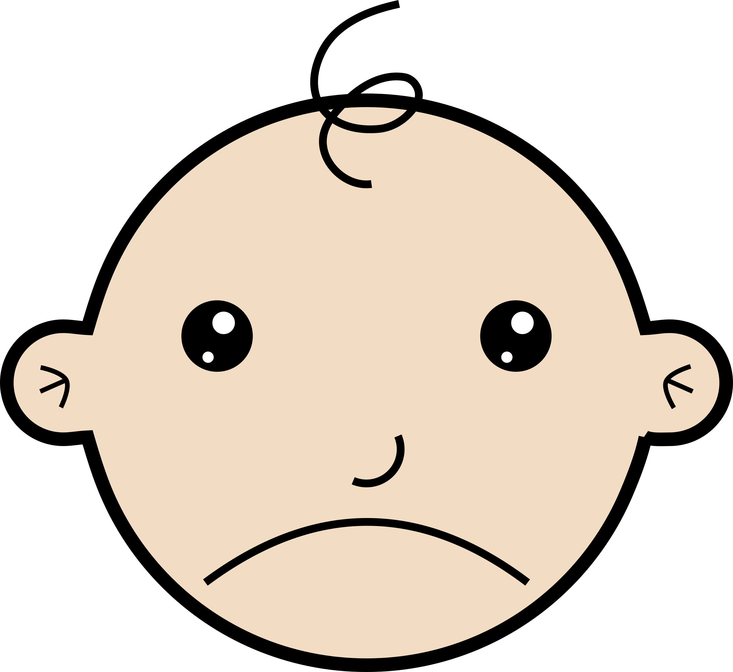 infant clipart baby face