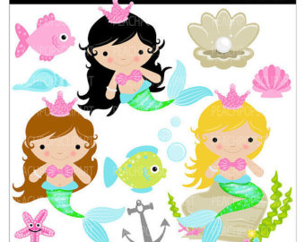 babies clipart mermaid