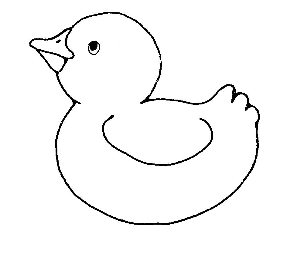 Mormon share duck white. Baby clipart outline