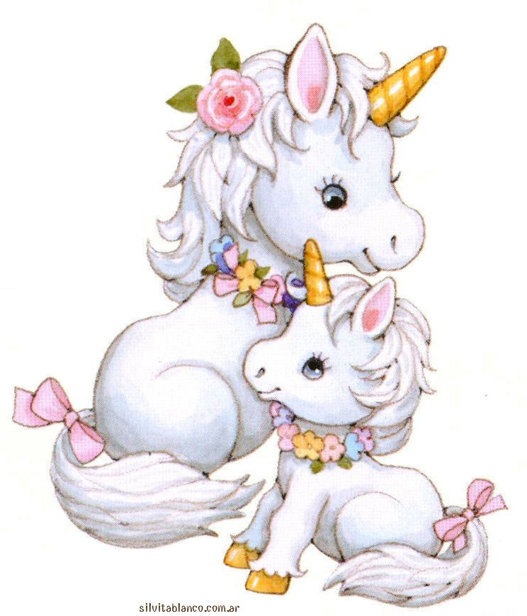 Unicornios originales de ruth. Baby clipart unicorn