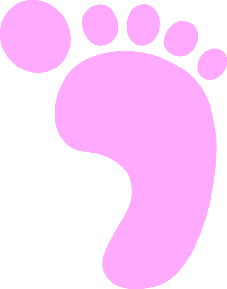 Pink footprint clip art. Baby bottle clipart png