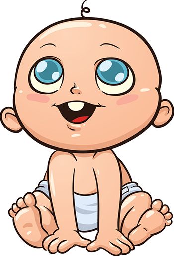 Cute cartoon babies best. Young clipart pretty baby
