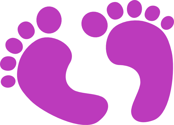 Purple girl feet clip. Baby clipart clear background