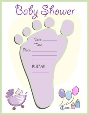 Baby clipart invitation. Free printable shower invitations