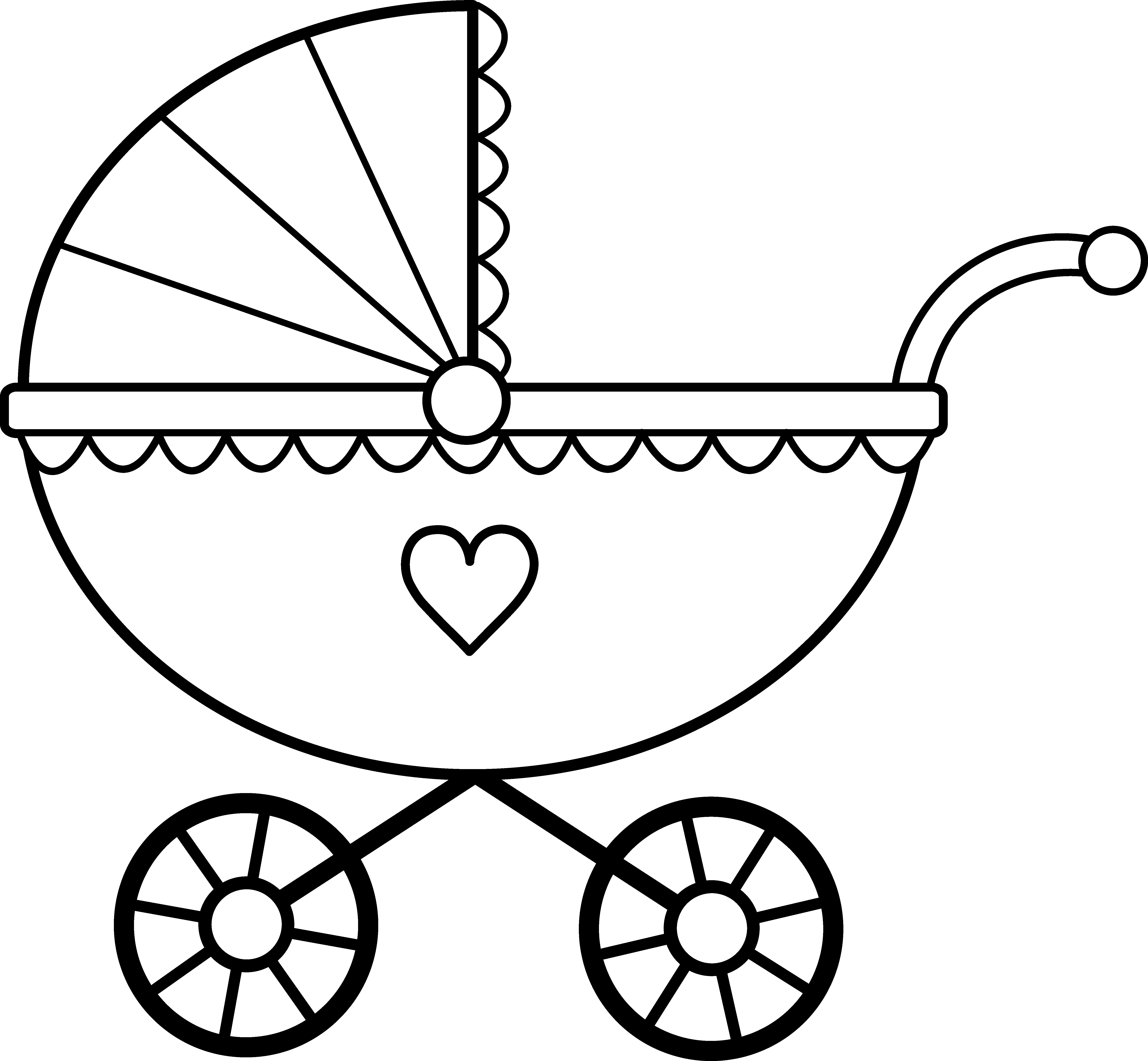 Oven clipart black and white. Baby line drawing at