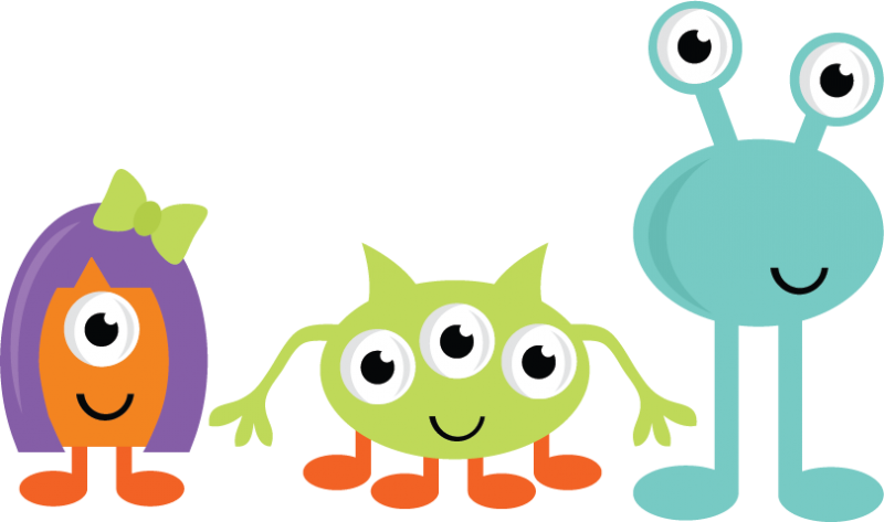 Cute monster . 2 clipart monsters