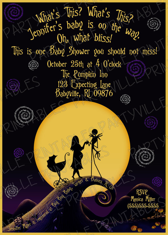 Baby clipart nightmare before christmas. Jack and sally shower