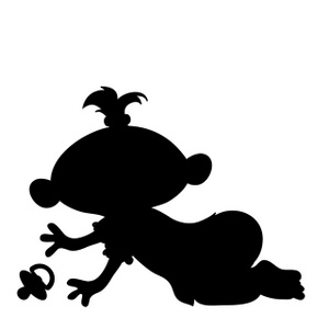 Baby clipart silhouette. Free image clip art