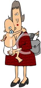 Babysitting clipart cartoon. A colorful of grandmother