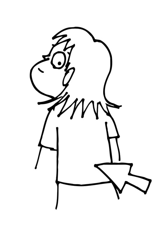Coloring page img. Back clipart black and white