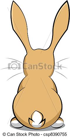 Pencil and in color. Back clipart bunny