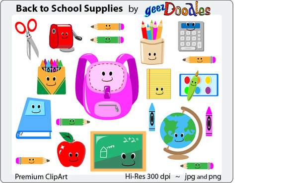 Back clipart cartoon. School supplies teacher clip