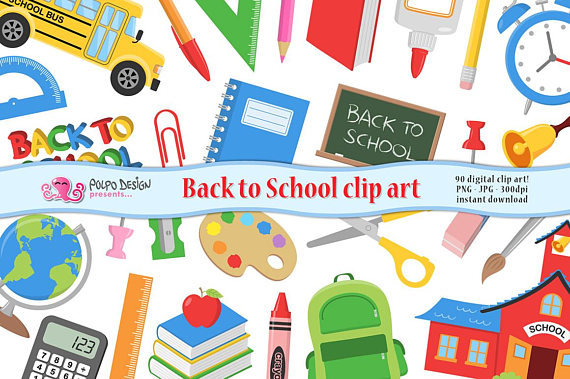 To school clip art. Back clipart educational