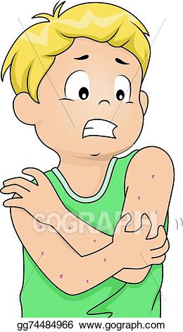 Vector stock itching boy. Back clipart itchy