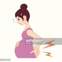 During pregnancy stock vectors. Back clipart low back pain
