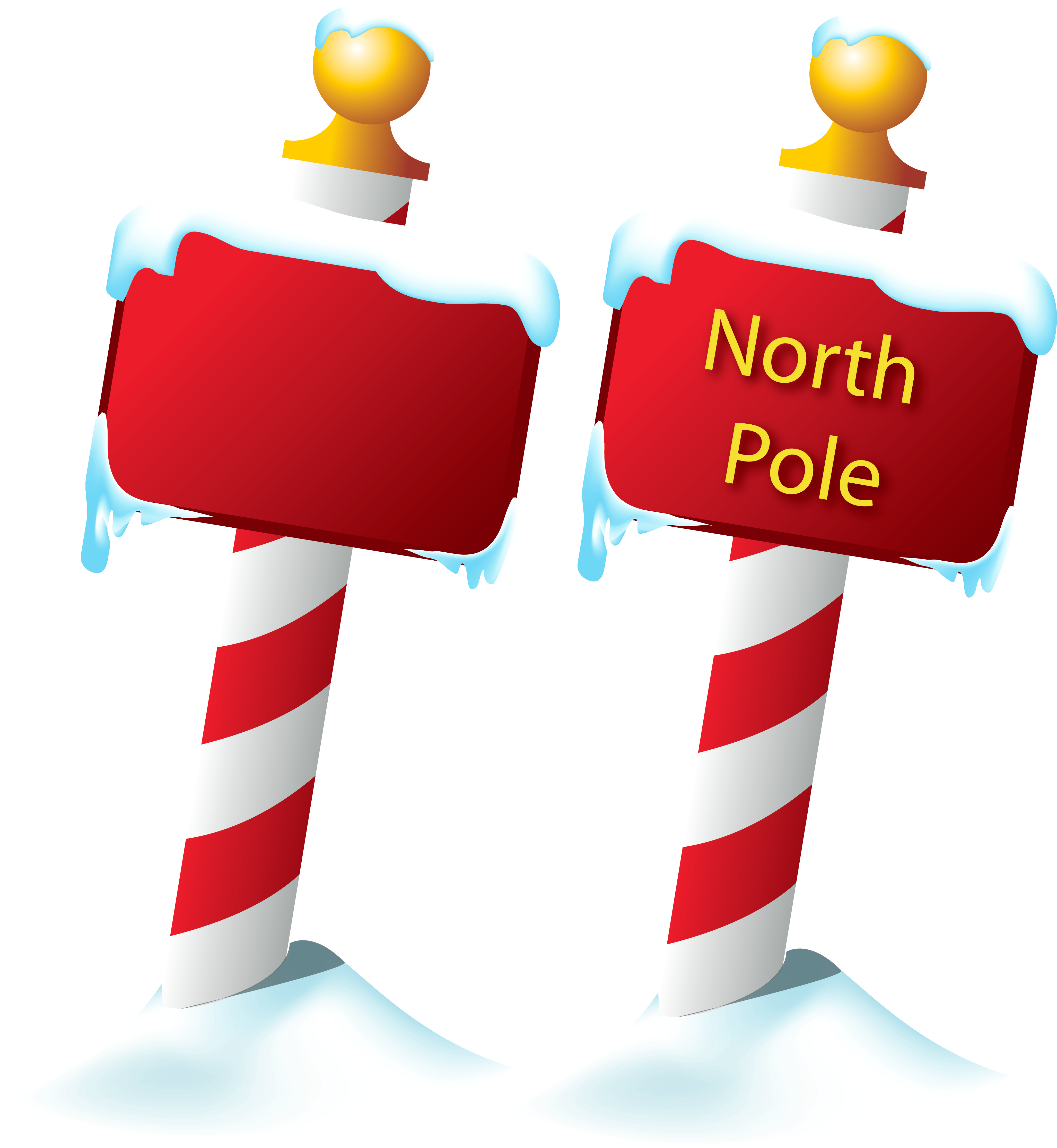 stamp clipart north pole