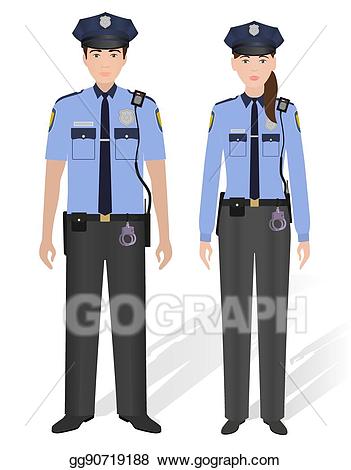 Background clipart police. Vector stock officers male