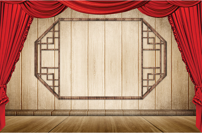 Chinese wind crosstalk style. Background clipart stage