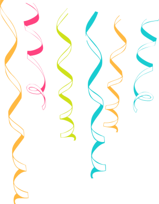 streamers clipart clear background
