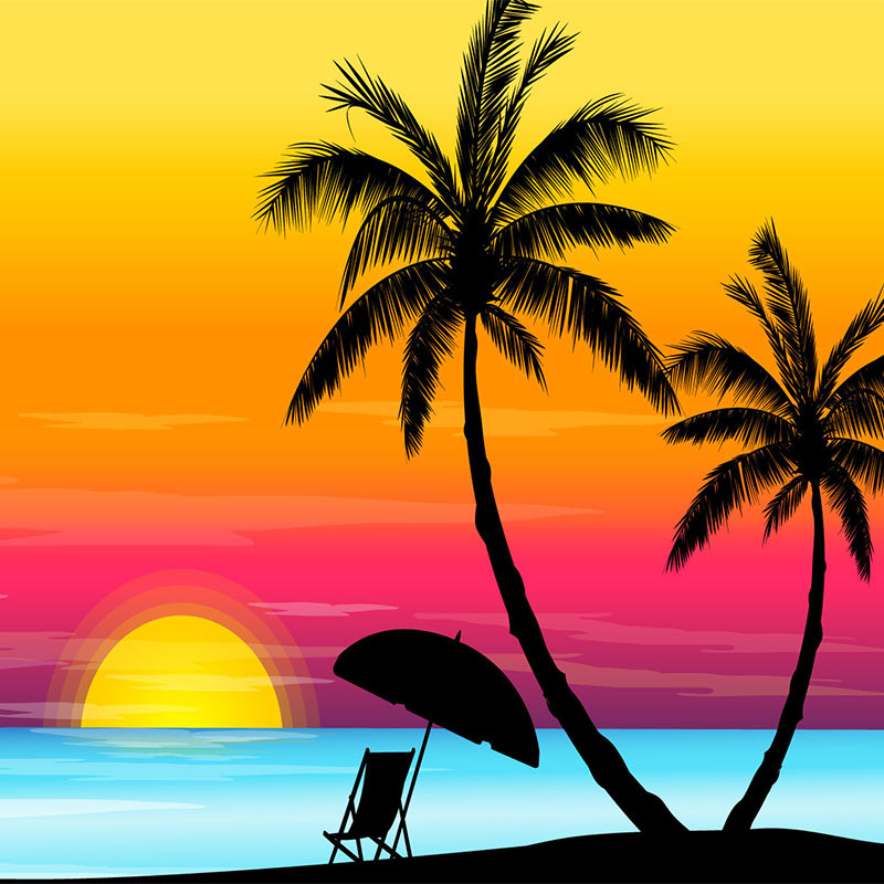  collection of background. Beach clipart sunset