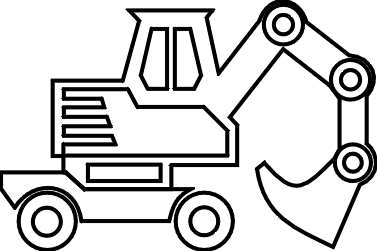 Backhoe clipart black and white.  collection of digger