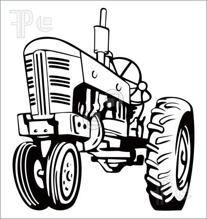 Tractor panda free images. Backhoe clipart black and white