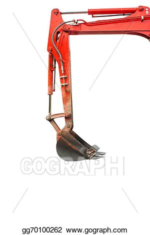 Backhoe clipart excavator bucket. Stock illustration clip art