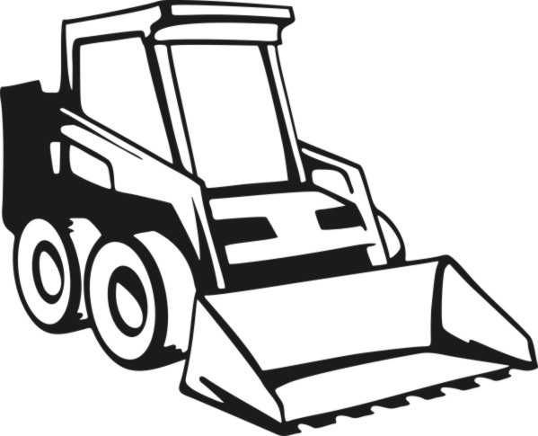 Construction equipment drawing at. Backhoe clipart front loader