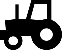 Tractor for diy nursery. Backhoe clipart silhouette