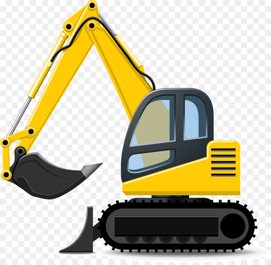 Backhoe clipart yellow. Background excavator construction 